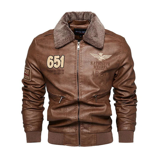 Blouson Aviateur Automne Coton Café