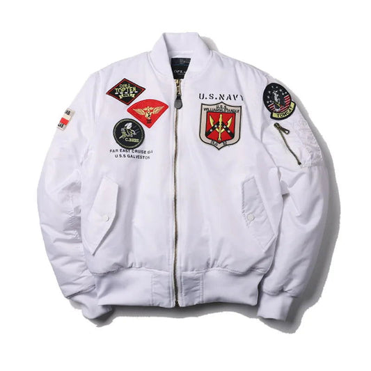 Blouson Aviateur Top Gun Blanc