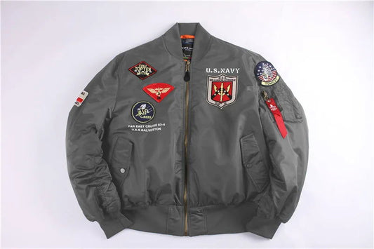 Blouson Aviateur Top Gun Gris