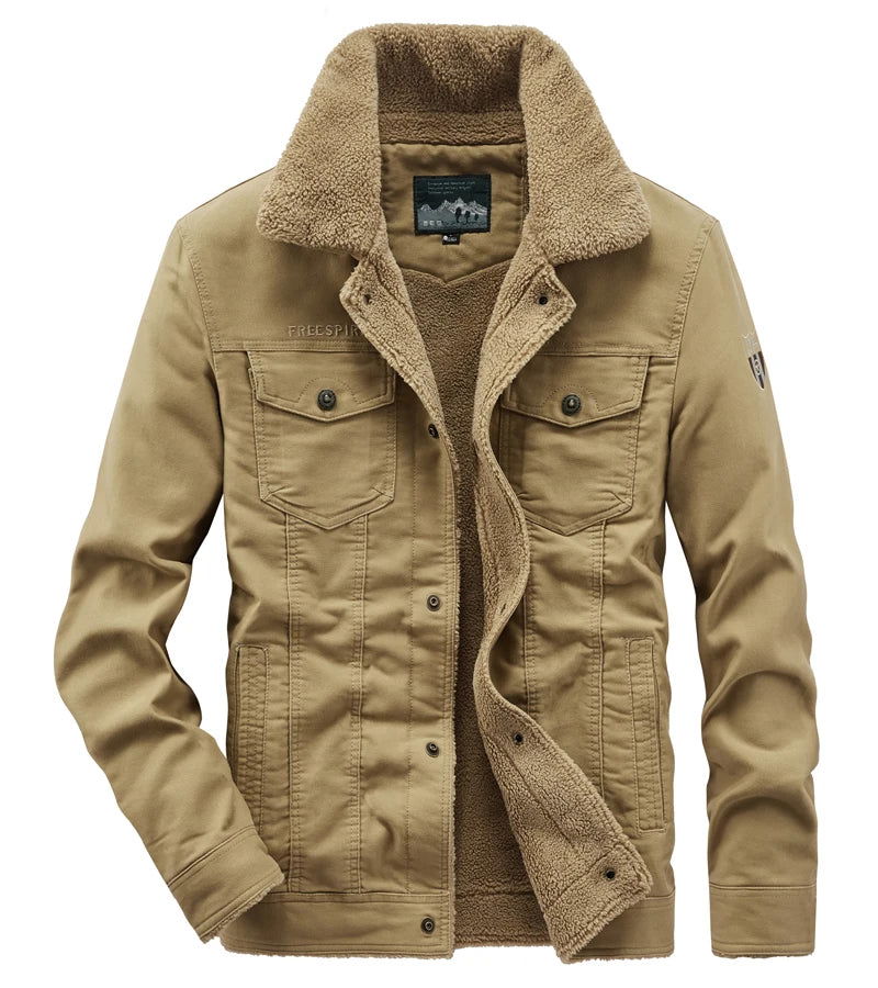 Blouson Militaire Beige Coton