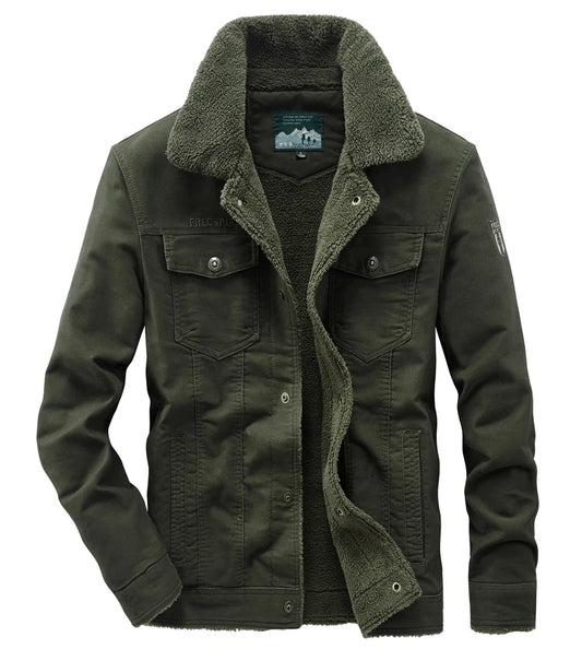 Blouson Militaire Vert Coton