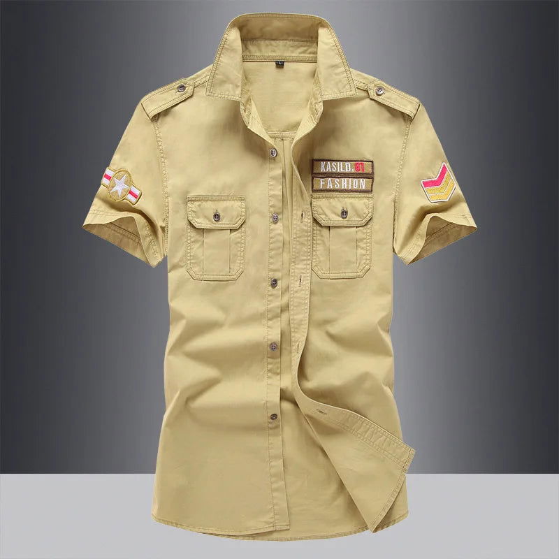 Chemise Pilote Militaire Beige