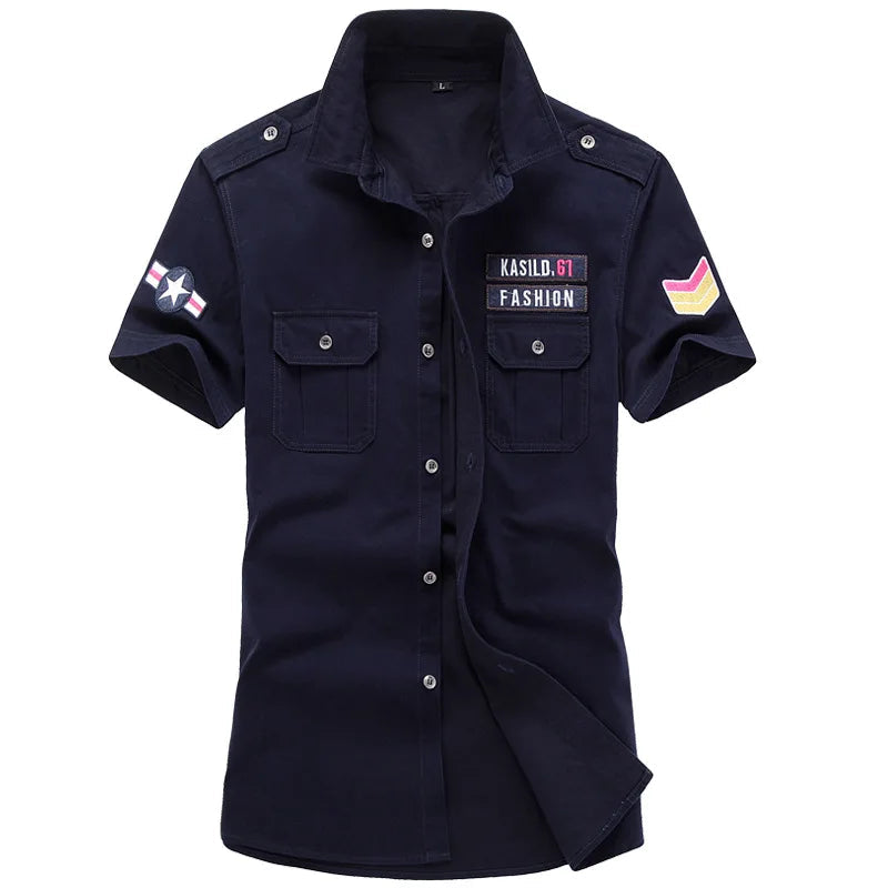 Chemise Pilote Militaire Bleu Marine