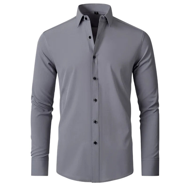 Chemise Pilote Uni Gris