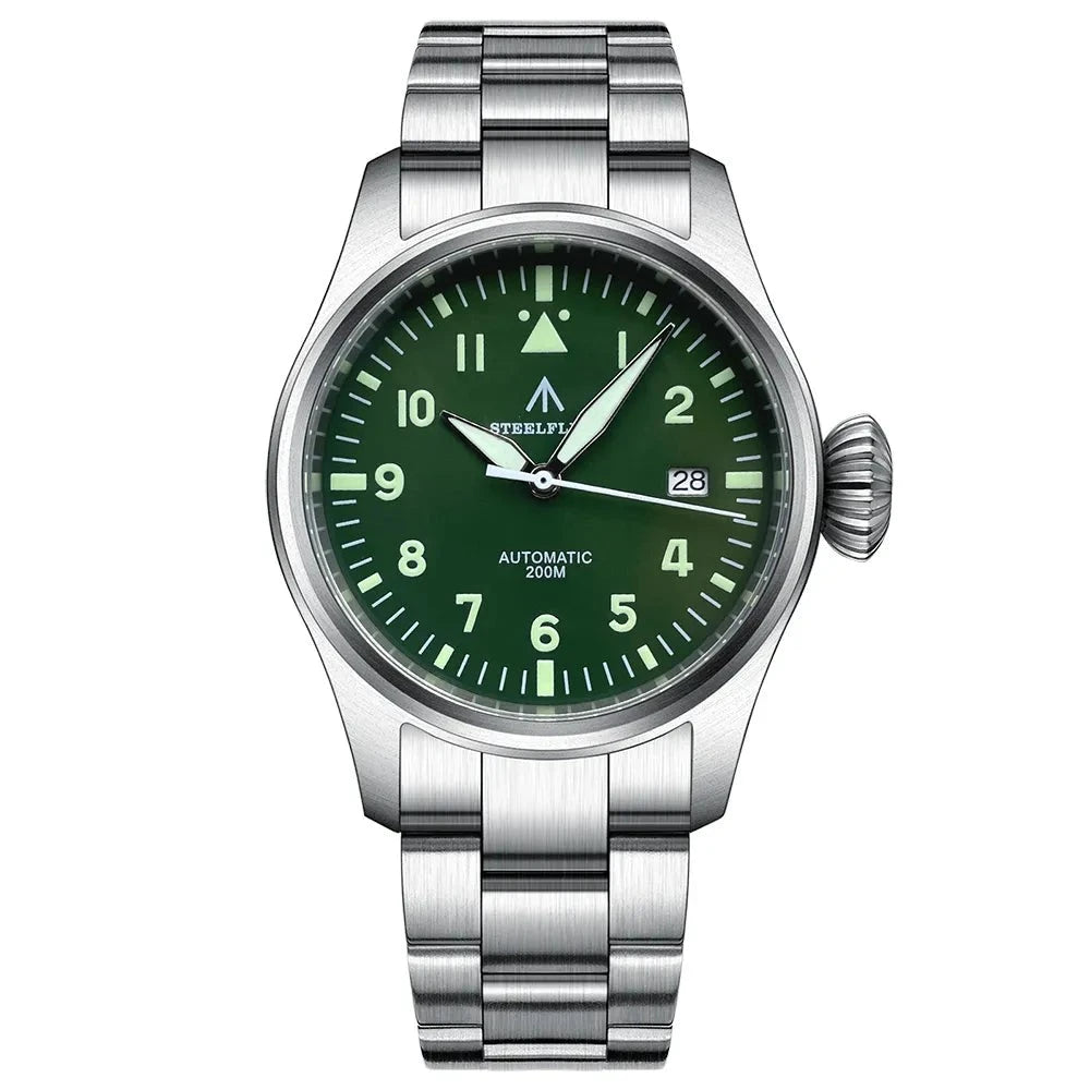 Montre Pour Aviateur Automatique Verte