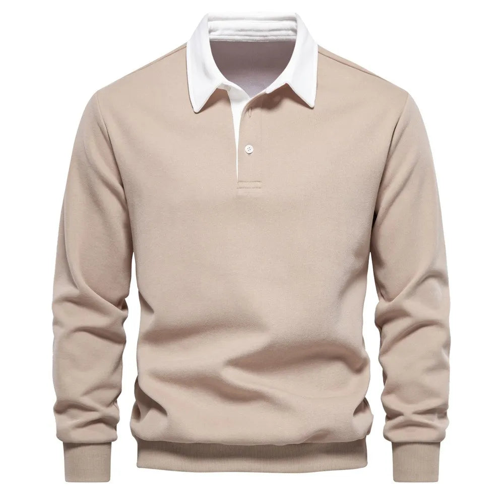 Polo Manche Longue Beige Aviation