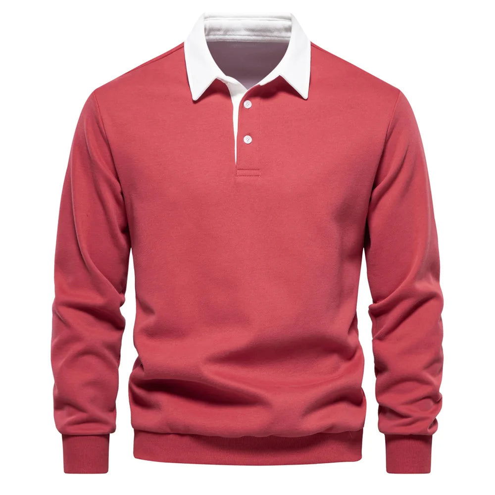 Polo Manche Longue Rouge Aviation