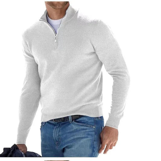 Pull Zip Aviateur Blanc