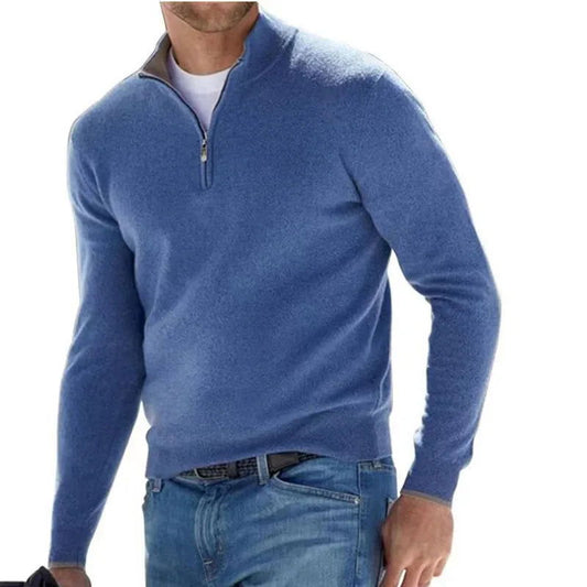 Pull Zip Aviateur Bleu