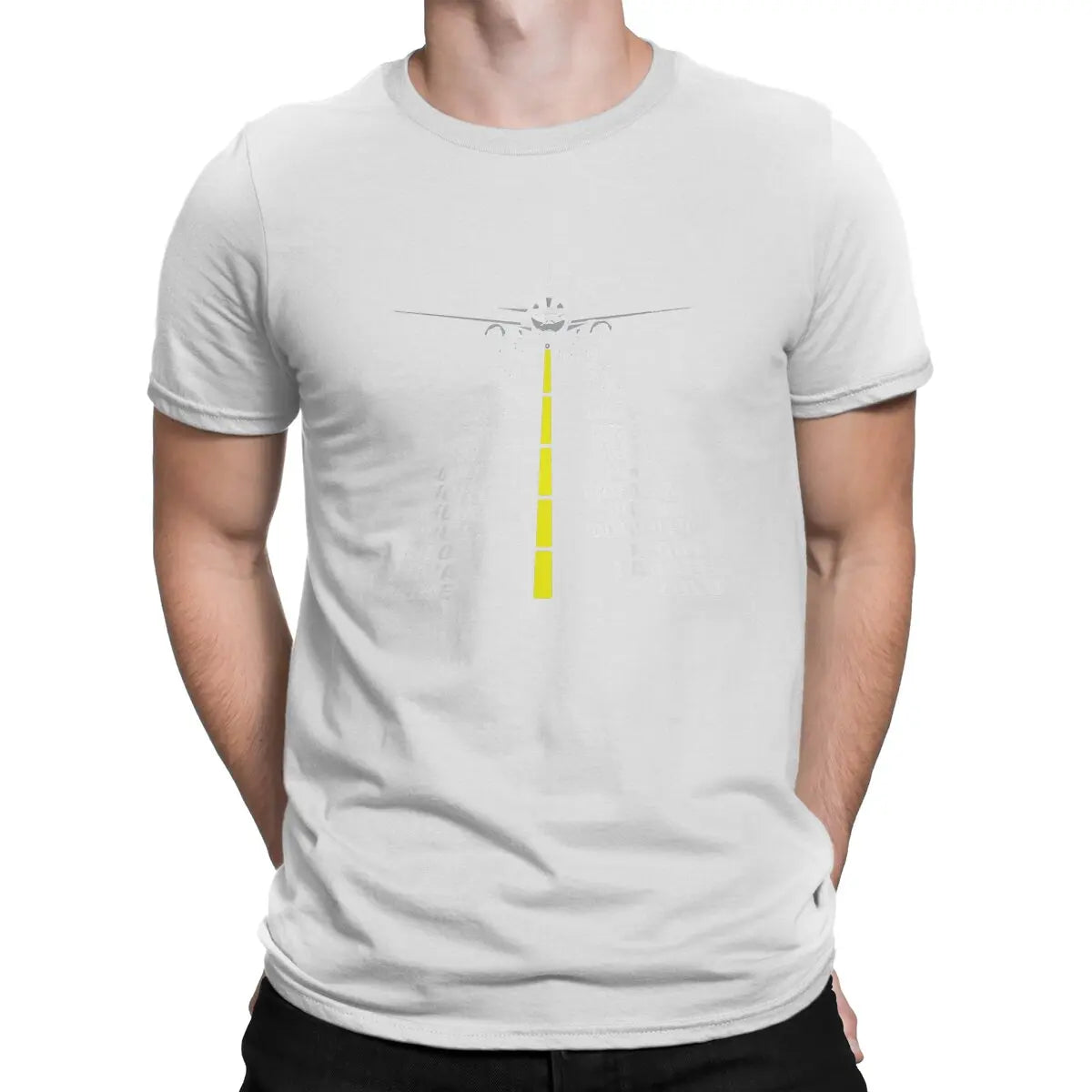  T-Shirt Aviation Alphabet Blanc