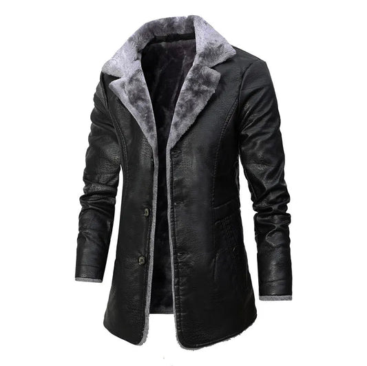 Veste Longue D'Aviateur Noire